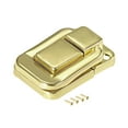 thumbnail image 1 of Uxcell Toggle Latch, 38mm Yellow Decorative Hasp Wooden Box Catch w Screws 10Pcs, 1 of 6