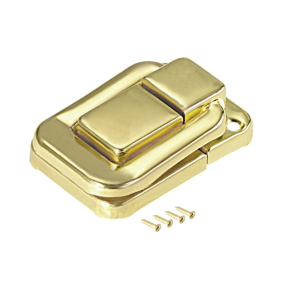 Uxcell Toggle Latch, 38mm Yellow Decorative Hasp Wooden Box Catch w Screws 10Pcs