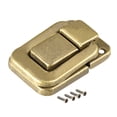 thumbnail image 1 of Uxcell Toggle Latch, 48mm Brass Decorative Hasp Wooden Box Catch w Screws 2Pcs, 1 of 6