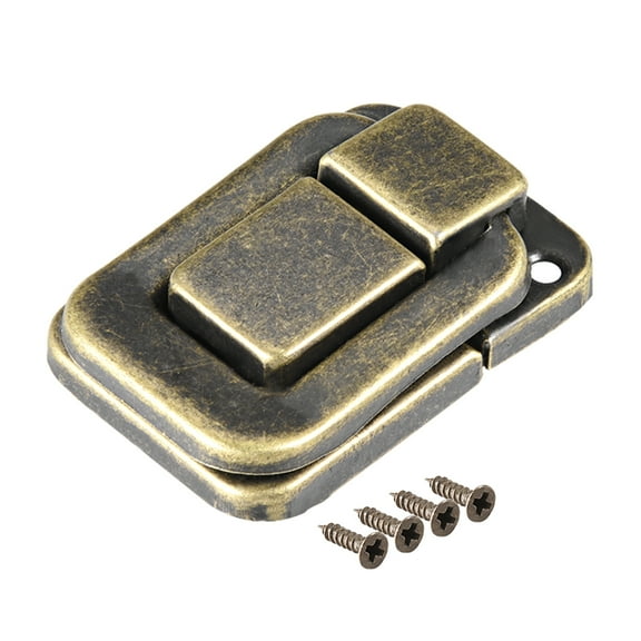 Uxcell Toggle Latch, 48mm Bronze Decorative Hasp Wooden Box Catch w Screws