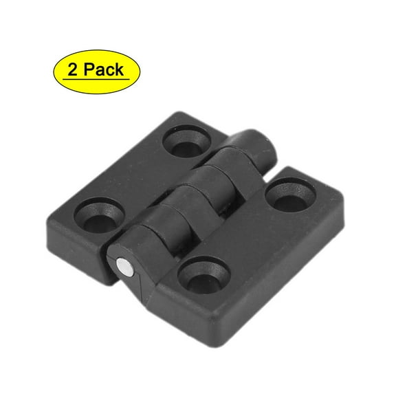 Uxcell Toilet Bathroom Plastic Door Bearing  Hinge Black 50mm x 48mm x 15mm 2pcs