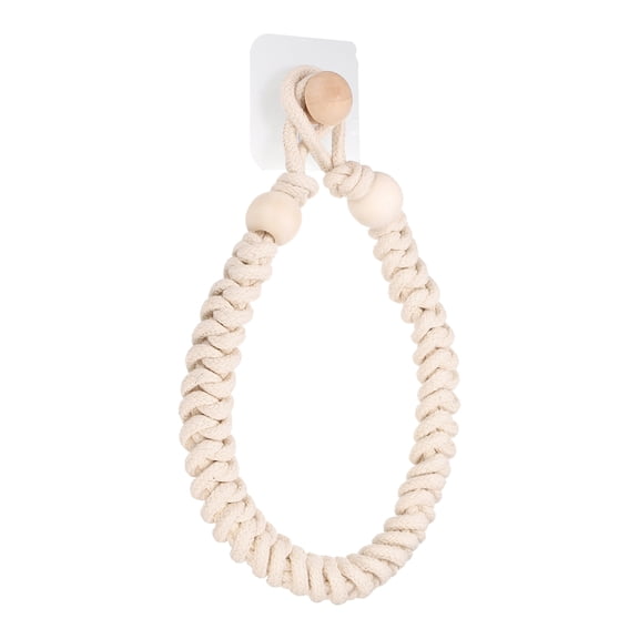 Toilet Paper Holder Toilet Tissue Holder Wall Mounted Towel Rings for Home Bathroom Decoration Cream White