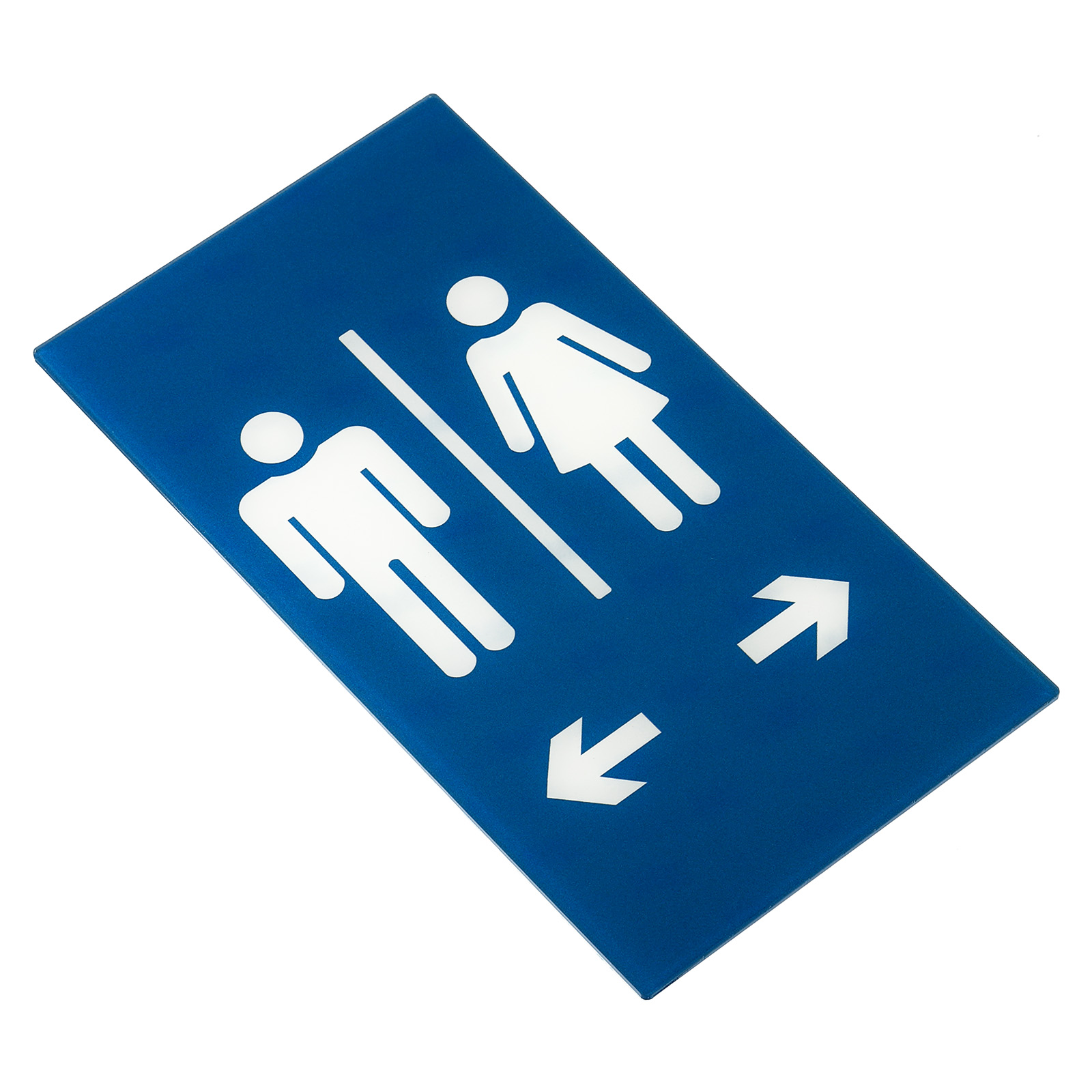Uxcell Toilet Sign with Arrow Acrylic Adhesive Waterproof Label Wall