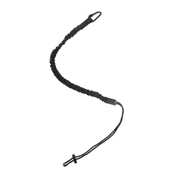Uxcell Tool Lanyard, (Black), Retractable Tool Lanyard Fall Protection Safety Tether Leash Maximum Weight Limit 10kg/22lb with Screw Lock Carabiners Loop End for Construction Roofing