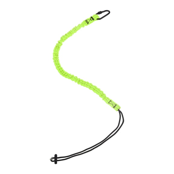 Uxcell Tool Lanyard, (Green), Retractable Tool Lanyard Fall Protection Safety Tether Leash Maximum Weight Limit 10kg/22lb with Screw Lock Carabiners Loop End for Construction Roofing