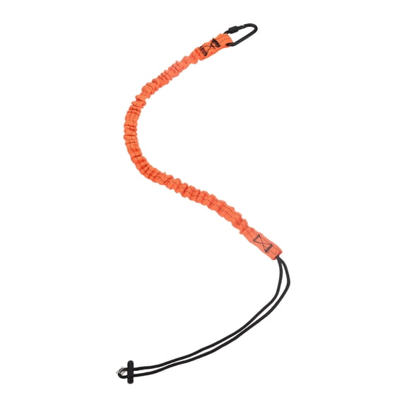 Uxcell Tool Lanyard, (Orange), Retractable Tool Lanyard Fall Protection Safety Tether Leash Maximum Weight Limit 10kg/22lb with Screw Lock Carabiners Loop End for Construction Roofing