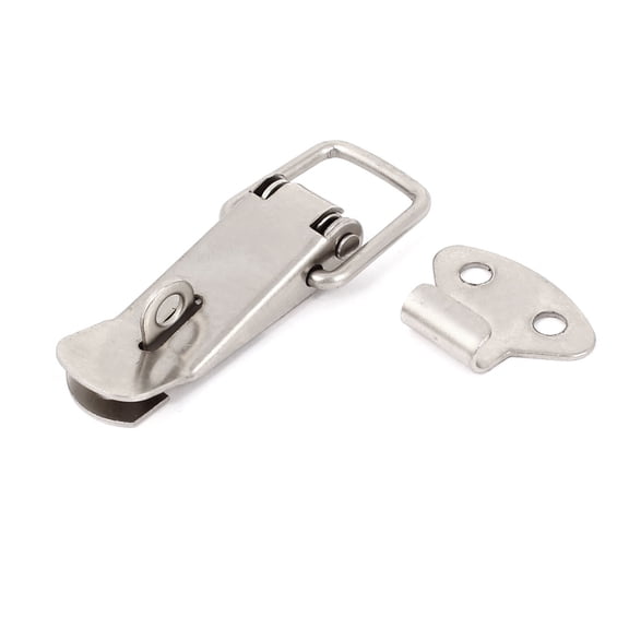 Uxcell Toolbox Chest Box Spring Loaded Straight Loop Toggle Catch Latch Hasp 2.2" Long