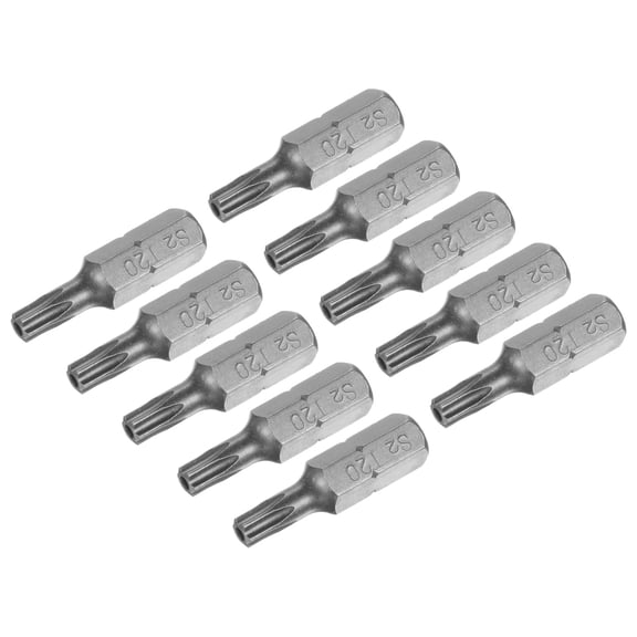 Uxcell Torx Bits 1/4 Inch Hex Shank 25mm Length Magnetic Screwdriver T20 Screw Driver Bit S2 Alloy Steel 10pcs