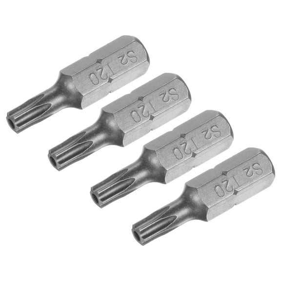 Uxcell Torx Bits 1/4 Inch Hex Shank 25mm Length Magnetic Screwdriver T20 Screw Driver Bit S2 Alloy Steel 4pcs