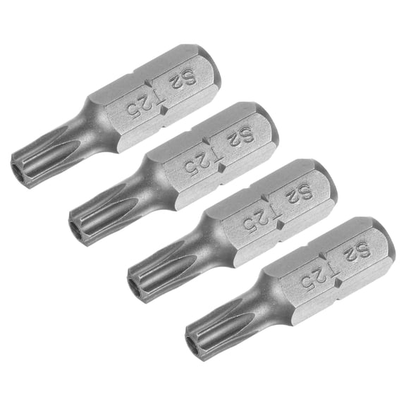Uxcell Torx Bits 1/4 Inch Hex Shank 25mm Length Magnetic Screwdriver T25 Screw Driver Bit S2 Alloy Steel 4pcs
