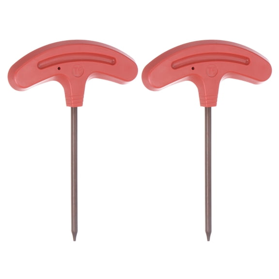 Uxcell Torx Screwdriver T6 S2 Steel T Handle Star Wrench for CNC Lather Tool Holder, 2 Pack