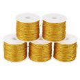 thumbnail image 1 of Uxcell Total 110yard Metallic Cord, 5Rolls 0.8mm Dia Ornament String Thread,Gold, 1 of 5