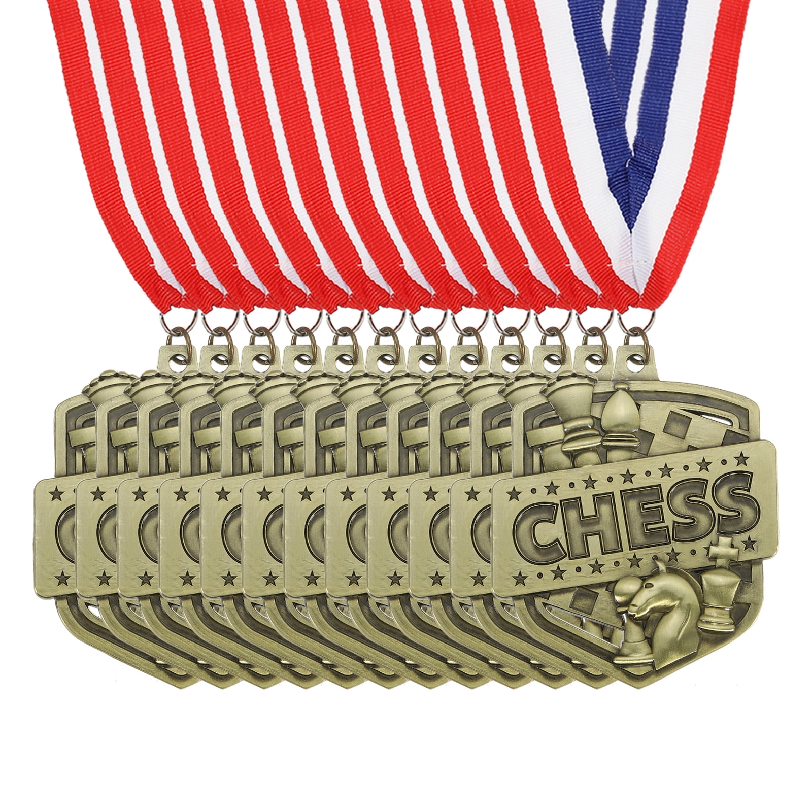 Uxcell  Tournament Award Medals with Ribbons, Winner Medals Prizes for Competitions Sports Party Gold