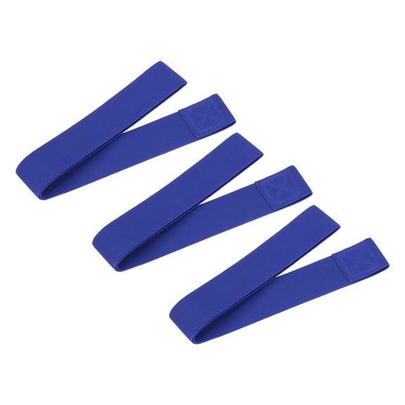 Uxcell Towel Bands, 3 Pack Stretchable Windproof Beach Towel Strap for Pool and Cruise Chairs, Blue