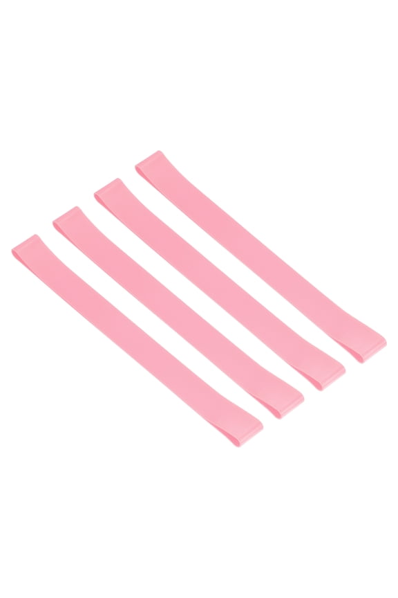 Towel Bands, 4 Pack 9.84x1 Inch Silicone Stretchable Towel Chair Clips Straps, Pink