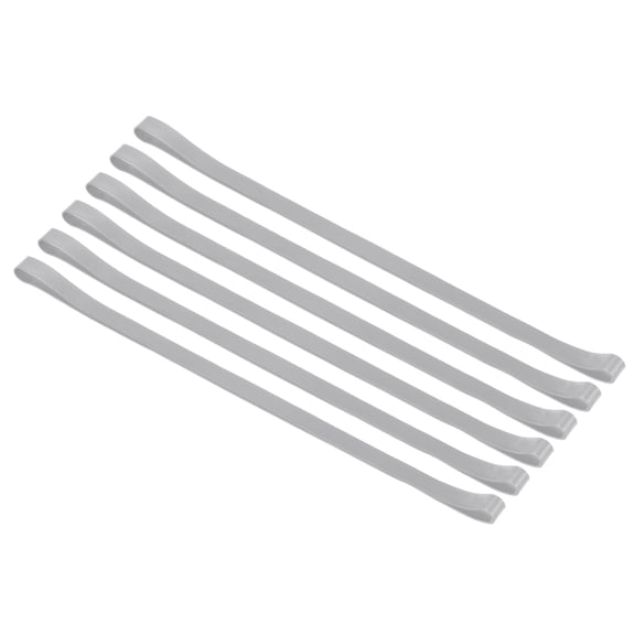 Uxcell Towel Bands, 6 Pack 11.81x0.4 Inch Silicone Stretchable Towel Chair Clips Straps, Gray