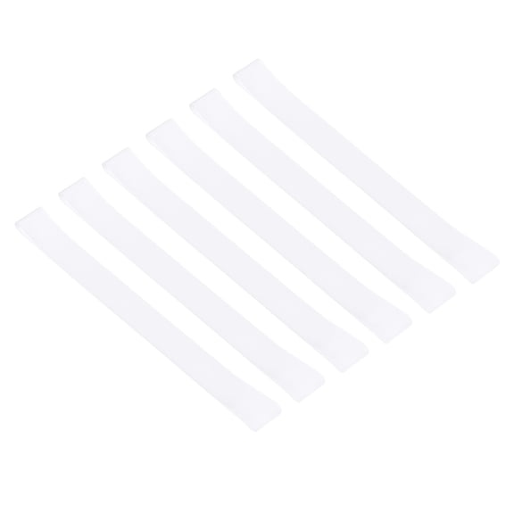 Uxcell Towel Bands, 6 Pack 9.84x1 Inch Silicone Stretchable Towel Chair Clips Straps, White