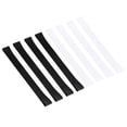 thumbnail image 1 of Uxcell Towel Bands, 8 Pack Elastic Beach Towel Strap for Pool and Cruise Chairs, Black, White, 1 of 6