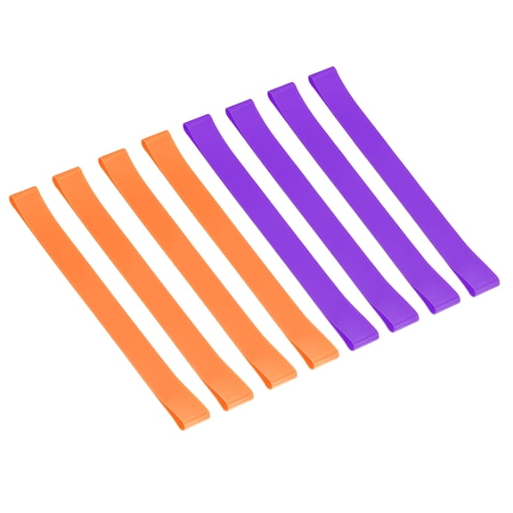 Uxcell Towel Bands, 8 Pack Elastic Beach Towel Strap for Pool and Cruise Chairs, Orange, Purple