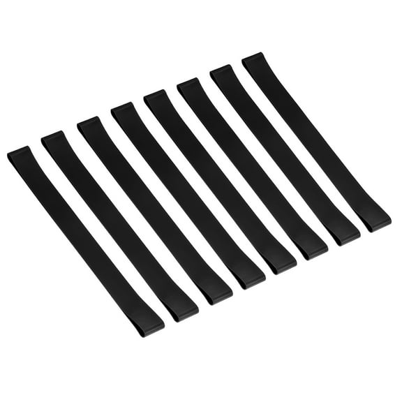 Uxcell Towel Bands, 8 Pack Elastic Windproof Beach Towel Strap for Pool and Cruise Chairs, Black