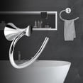 thumbnail image 1 of Uxcell Towel Ring Hand Towel Holder Wall Mounted Polished Zinc-Alloy Silver Tone, 1 of 6