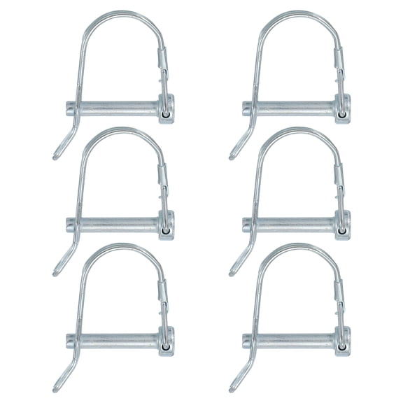 Uxcell Trailer Coupler Pin Pto Shaft Locking Hitch Pin W Ear for Farm Trailers 1/4" x 1-3/8" & 6 Pcs & Carbon Steel