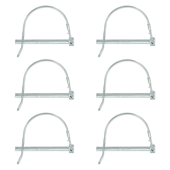 Uxcell Trailer Coupler Pin Pto Shaft Locking Hitch Pin W Ear for Farm Trailers 1/4" x 2-3/4" & 6 Pcs & Carbon Steel