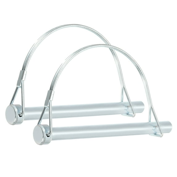 Uxcell Trailer Coupler Pin Wire Lock Pin Safety Shaft Locking Pin Round Pto Pins for Farm Trailers Lawn Hitches Garden Tractor 2 2/5x4-3/4"