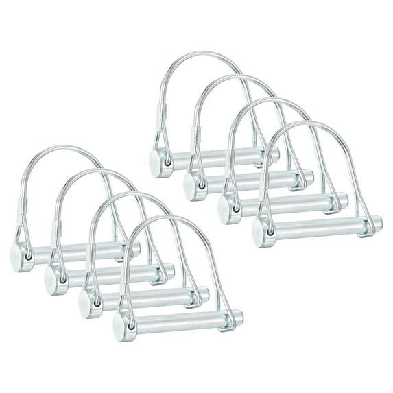 Uxcell Trailer Coupler Pin Wire Lock Pin Shaft Locking Round Pto Pins for Farm Trailers Lawn Hitches Garden 5/16x2-1/6" 8