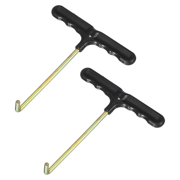 Uxcell Trampolines Spring Pull Tool, 2Pcs Spring Puller T Hook with Plastic Handle Fitting for (Trampolines Installation Accessories/Shoes Lace Tightner)