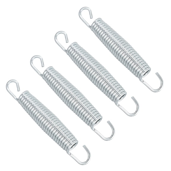 Uxcell Trampolines Springs, 4Pcs & Carbon Steel & 5.3 Inch Fitness Rebounder Extension Spring Universal Trampolines Heavy Duty Replacement Accessories