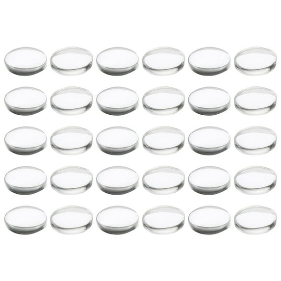 Uxcell Transparent Glass Cabochons, 100Pcs 10x8mm Oval Glass Dome Tiles for Photo Pendant Jewelry Making, Clear
