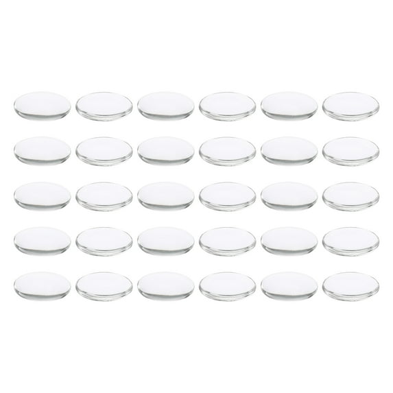 Uxcell Transparent Glass Cabochons, 100Pcs 30x20mm Oval Glass Dome Tiles for Photo Pendant Jewelry Making, Clear