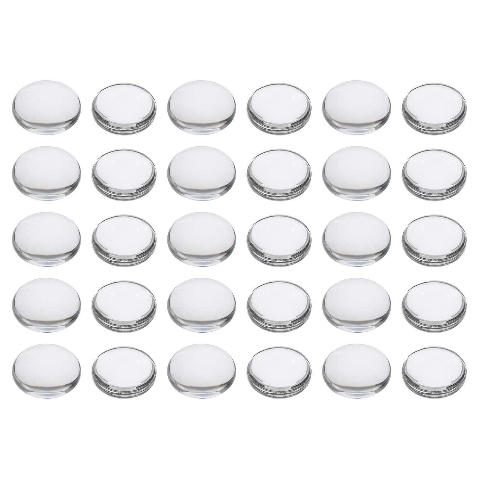 Tanstic 400-Piece Glass Cabochons Kit – 6mm, 8mm, 10mm, 12mm Round Clear Dome Tiles For Jewelry Making