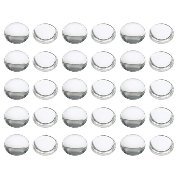 Uxcell Transparent Glass Cabochons, 200Pcs 8mm Round Glass Dome Tiles for Photo Pendant Jewelry Making, Clear