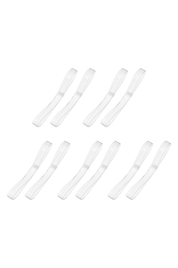 Transparent Heels Shoe Straps, 5 Pairs 10mm Resin TPU Invisible High Heel Shoe Lace Anti Loose Shoelace Ankle Straps Heel Straps for High Heels Holding Loose Shoes, Clear
