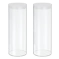 thumbnail image 1 of Uxcell Transparent Plastic Storage Tubes, 2 15/16" x 8" with Black Lid, 2 Set, 1 of 6