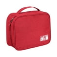 thumbnail image 1 of Uxcell Travel Cable Organizer Bag, Portable Camera Case Electronic Organizer Pouch Digital Storage Carrying Case Burgundy, 1 of 7