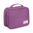 thumbnail image 1 of Uxcell Travel Cable Organizer Bag, Portable Camera Case Electronic Organizer Pouch Digital Storage Carrying Case Purple, 1 of 7