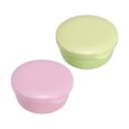 thumbnail image 1 of Uxcell Travel Soap Container, 2 Pack Round Soap Holder Travel Case Box, Pink Green, 1 of 5