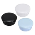 thumbnail image 1 of Uxcell Travel Soap Container, 3 Pack Round Soap Holder Case, Black Blue White, 1 of 5
