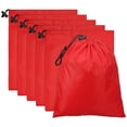 thumbnail image 1 of Uxcell Travel Storage Bags with Toggle Waterproof 210D Polyester Drawstring Bag Stuff Sack Cinch Bag Red 14 x 16 Inch, 1 of 7