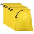 thumbnail image 1 of Uxcell Travel Storage Bags with Toggle Waterproof 210D Polyester Drawstring Bag Stuff Sack Cinch Bag Yellow 6 x 8 Inch, 1 of 7