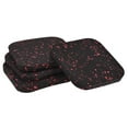 thumbnail image 1 of Uxcell Treadmill Mat-3.9"x3.9" Exercise Equipment Mat for Floor Protection Sound Reduction, Black Red 4 Pack, 1 of 5