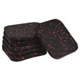 thumbnail image 1 of Uxcell Treadmill Mat-3.9"x3.9" Exercise Equipment Mat for Floor Protection Sound Reduction, Black Red 6 Pack, 1 of 5
