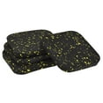 thumbnail image 1 of Uxcell Treadmill Mat-3.9"x3.9" Exercise Equipment Mat for Floor Protection Sound Reduction, Black Yellow 4 Pack, 1 of 5