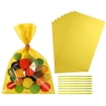 thumbnail image 1 of Uxcell Treat Bags Clear Gift Bags with Twist Ties Plastic Gift for Favor Cookies Candies Packaging Bakery Yellow, 1 of 7