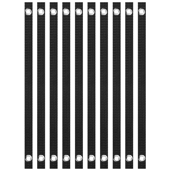 Uxcell Tree Straps for Staking, 2 Sizes 10 Pack Tree Support Straps with Grommets, Black