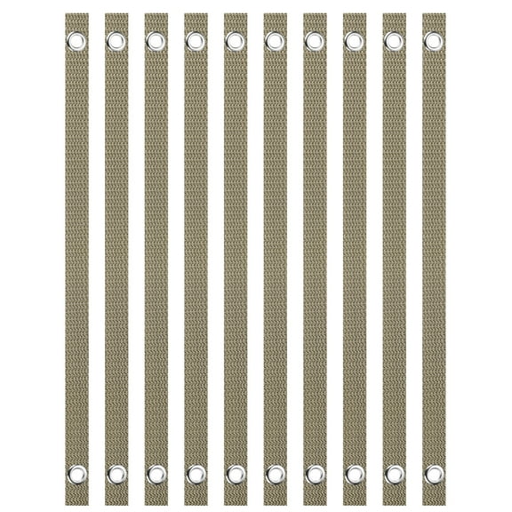 Uxcell Tree Straps for Staking, 2 Sizes 10 Pack Tree Support Straps with Grommets, Tan