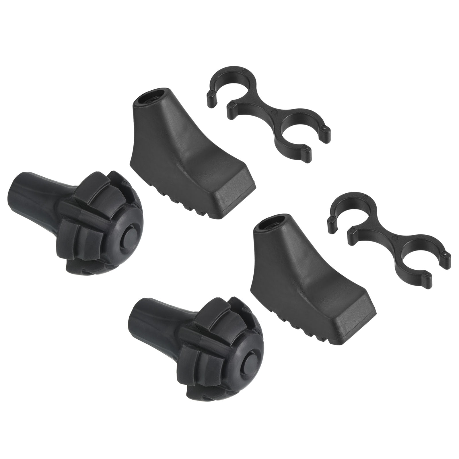 Trekking Pole Tip Protectors - 2 Pack Replacement Rubber Tips For Hiking & Walking Poles